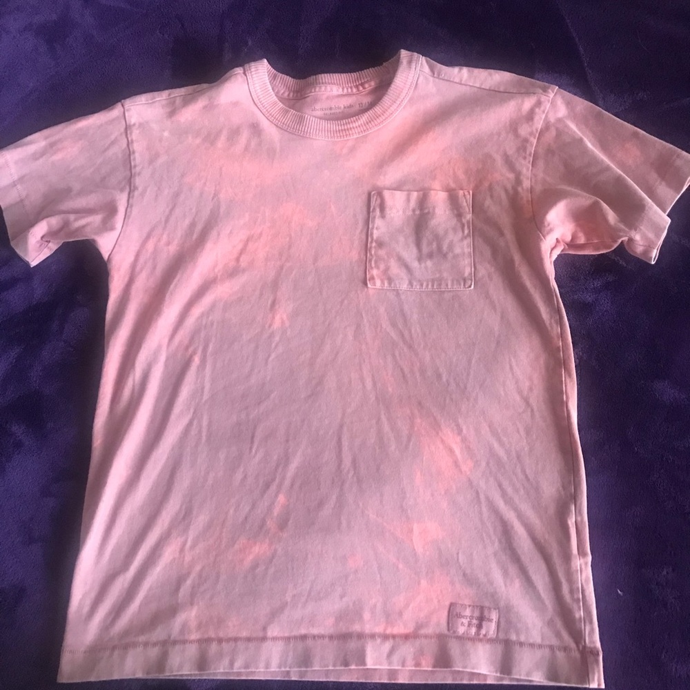 Abercrombie Kids Relaxed Fit Pink Pocket Tee - Soft Cotton Short Sleeve NWOT